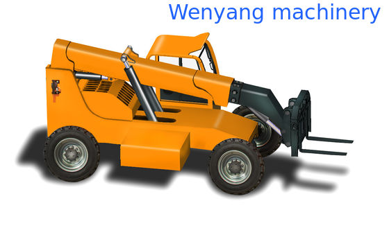 Porcelana Manipulador telescópico chino de 3.5 toneladas, 4WD, motor Cummins de 75KW, altura de elevación de 8m proveedor