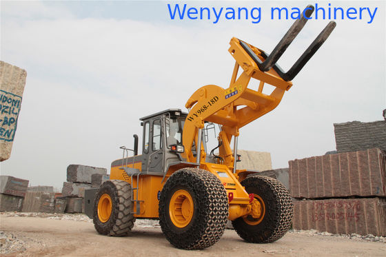 Venta caliente WY968-18D cargadora de ruedas de 18 toneladas con horquilla para palés con motor Weichai de 175KW proveedor