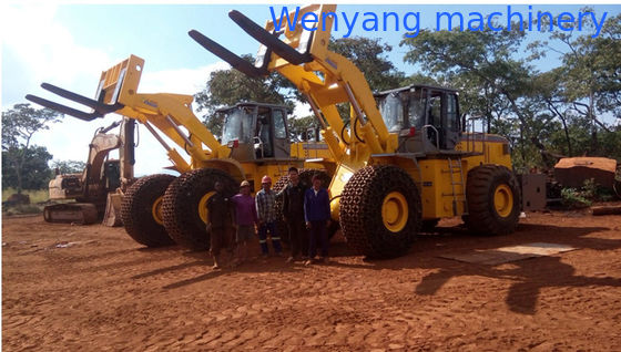 Cross-country ability 23 ton granite shovel loader with pallet fork  with max lifting height 3480mm proveedor