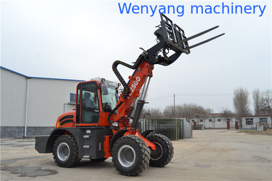 Cargador telescópico de maquinaria agrícola China WY2500 con horquilla para palés proveedor